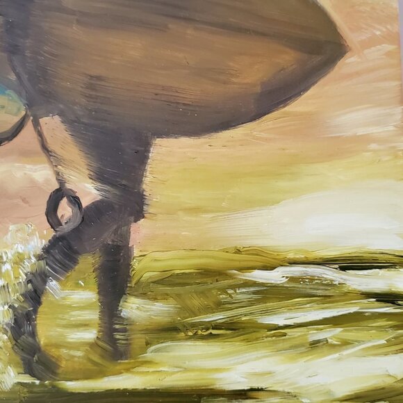 “Surfer“ Original oil painting on Cradled Wood Panel 8"w x 10"h x 1.5"d - Picture 5 of 10